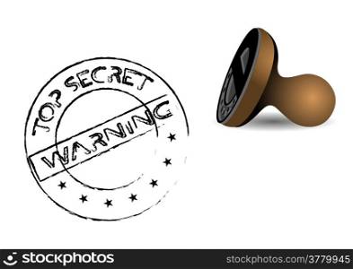 top secret. sign isolated on a white background