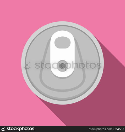 Top tin can icon. Flat illustration of top tin can vector icon for web design. Top tin can icon, flat style