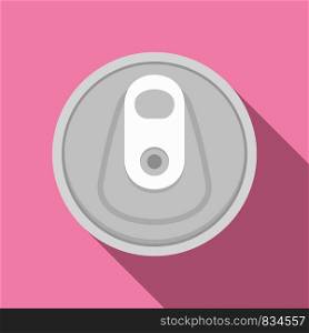 Top tin can icon. Flat illustration of top tin can vector icon for web design. Top tin can icon, flat style
