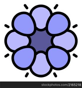 Top view blackberry icon. Outline top view blackberry vector icon color flat isolated. Top view blackberry icon color outline vector