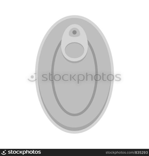 Top view can icon. Flat illustration of top view can vector icon for web isolated on white. Top view can icon, flat style