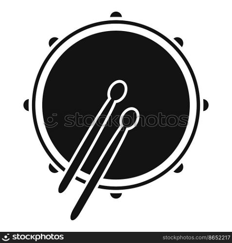 Top view drum icon simple vector. Music kit. Acoustic percussion. Top view drum icon simple vector. Music kit