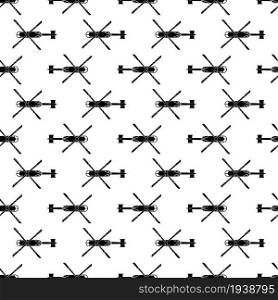 Top view helicopter pattern seamless background texture repeat wallpaper geometric vector. Top view helicopter pattern seamless vector