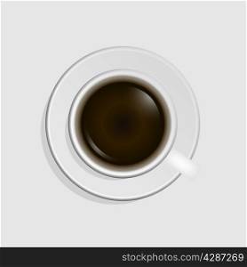 Top view of coffee cup, stock vector