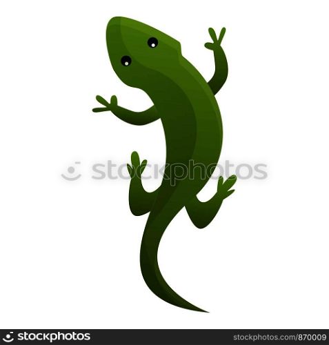 Top view reptile icon. Cartoon of top view reptile vector icon for web design isolated on white background. Top view reptile icon, cartoon style