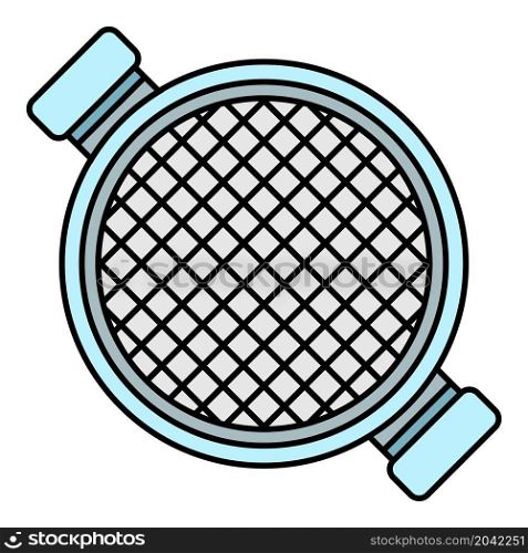 Top view sieve icon. Outline top view sieve vector icon color flat isolated. Top view sieve icon color outline vector