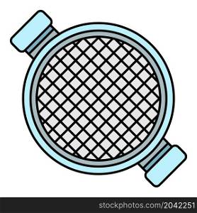 Top view sieve icon. Outline top view sieve vector icon color flat isolated. Top view sieve icon color outline vector