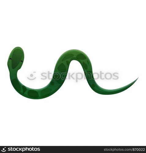 Top view snake icon. Cartoon of top view snake vector icon for web design isolated on white background. Top view snake icon, cartoon style
