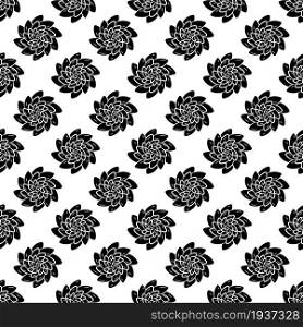 Top view succulent flower pattern seamless background texture repeat wallpaper geometric vector. Top view succulent flower pattern seamless vector