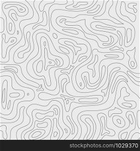 Topographic contour lines map pattern black and white background. Terrain geographic topography line area. Vector illustration