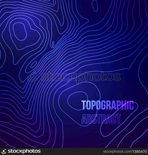 Topographic map colorful abstract background with contour altitude lines