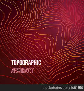 Topographic map colorful abstract background with contour altitude lines