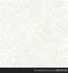 Topographic map on light brown background. Abstract vector illustration