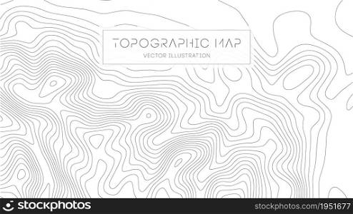 Topographic map on white background. Topo map with elevation lines. Contour map vector.. Topographic map on white background. Topo map elevation lines. Contour vector abstract vector illustration. Geographic world topography.