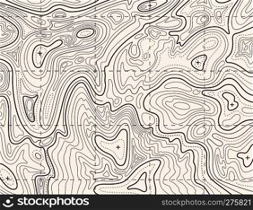 Topographic map. Trail mapping grid, contour terrain relief line texture. Cartography vector concept. Topographic map. Trail mapping grid, contour terrain relief line texture. Cartography concept