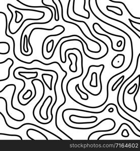 Topographic pattern. Abstract background. Pattern by Handmade. Illustration in modern simple flat design. Vector illustration