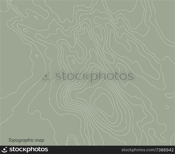 Topography relief map on a green background. Vector illustration .. Topography relief map .