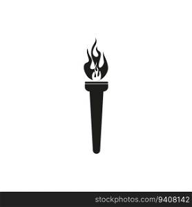 Torch flame icon. Vector illustration. EPS 10. stock image.. Torch flame icon. Vector illustration. EPS 10.