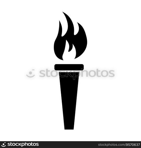 Torch flame icon. Vector illustration. EPS 10. Stock image.. Torch flame icon. Vector illustration. EPS 10.