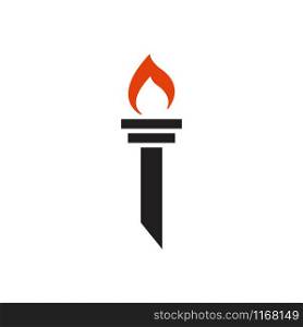 Torch graphic design template vector isolated illustration