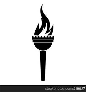 Torch icon. Simple illustration of torch vector icon for web. Torch icon, simple style