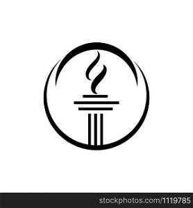 Torch icon Vector Illustration design Logo template