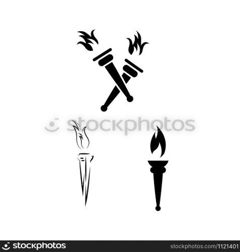 Torch icon Vector Illustration design Logo template
