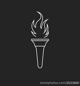 torch icon vector illustration logo design and backgraound.