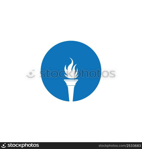 torch icon vector illustration logo design and backgraound.