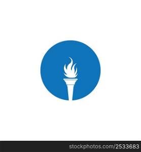 torch icon vector illustration logo design and backgraound.