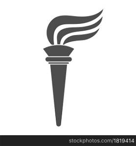 torch icon. Vector image for logos, websites, applications and thematic design, flat style.