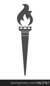 torch icon. Vector image for logos, websites, applications and thematic design, flat style.