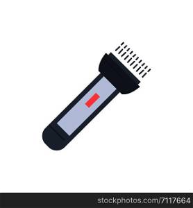 torch, light, flash, camping, hiking Flat Color Icon Vector