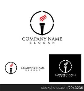 torch logo and symbol vector