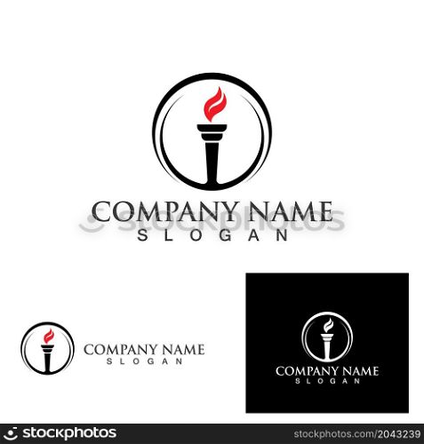 torch logo and symbol vector