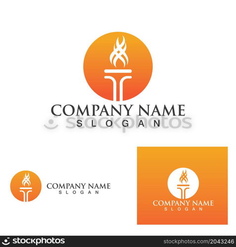 torch logo and symbol vector