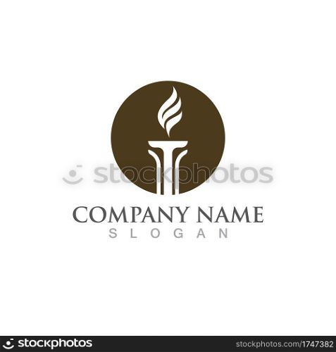 torch logo and symbol vector  design