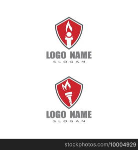 Torch  Logo Template vector symbol illustration design