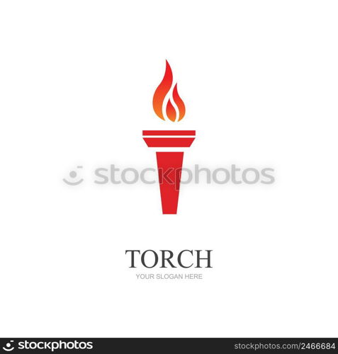 Torch Logo Template vector symbol illustration design