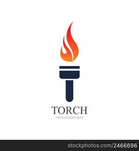 Torch Logo Template vector symbol illustration design