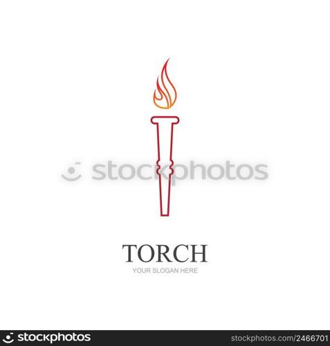 Torch Logo Template vector symbol illustration design