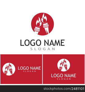 Torch Logo Template vector symbol illustration design