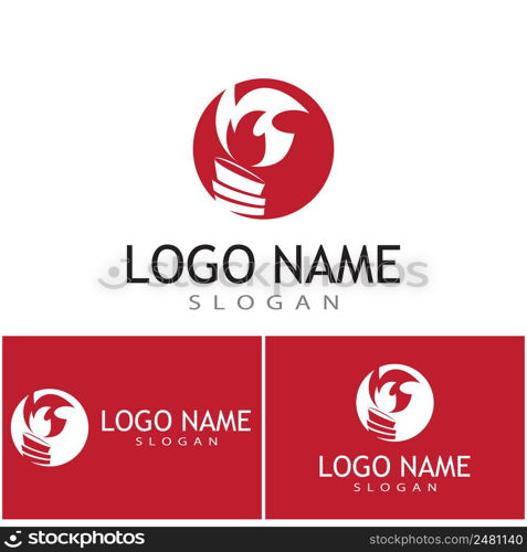 Torch Logo Template vector symbol illustration design