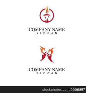 Torch  Logo Template vector symbol nature