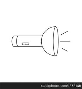 Torch or flashlight icon vector isolated