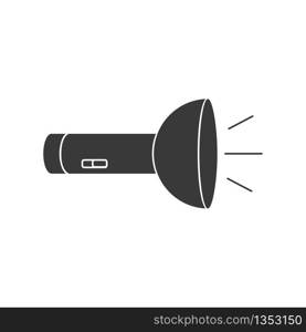 Torch or flashlight icon vector isolated