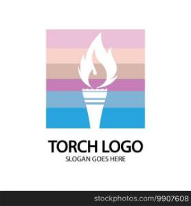 Torch vector icon illustration design template