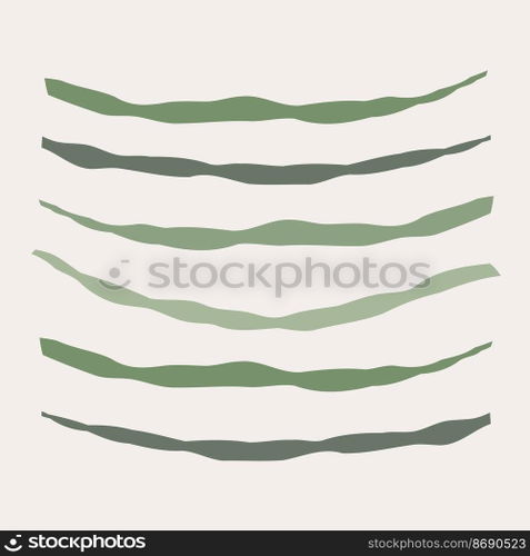 Torn angular green lines