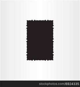 torn paper black frame vector label background design