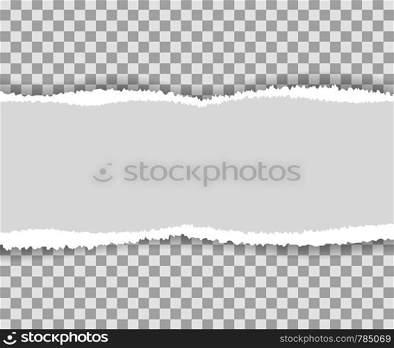 Torn paper edges, seamless horizontally. Vector illustration. Torn paper edges, seamless horizontally. Vector stock illustration.